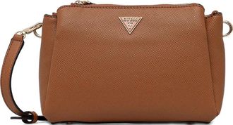 Guess Co triangle-logo cross body bag - Brown