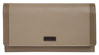 Bugatti Geldb&ouml;rse BUGATTI SINA, Damen, beige, Leder, leicht gl&auml;nzend, unifarben, Kleinlederwaren Geldb&ouml;rse, echt Leder