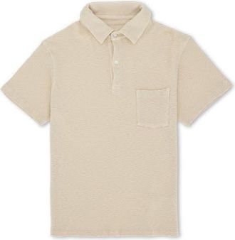 Fortela Missourim Waffle Jersey Short Sleeve Polo in Beige at Nordstrom, Size Xx-Large Eu