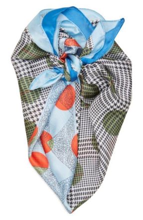 Petit Moments Countryside Square Scarf in Blue Green Red Multi at Nordstrom