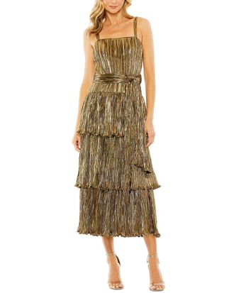 Mac Duggal Ruffle Tiered Buckle A-Line Gown