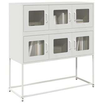 Berkfield Home Sideboard White 100.5x39x107 cm Cold-rolled Steel