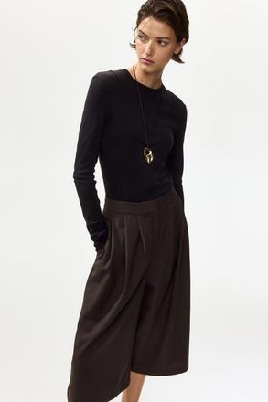 H&M Wide Culottes in Dark Brown at Nordstrom, Size 2