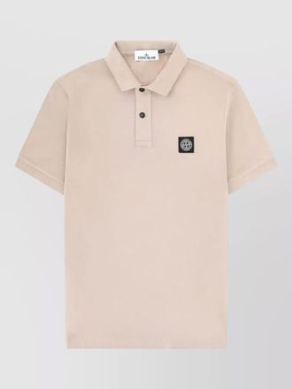 Stone Island short sleeve polo shirt featuring logo
