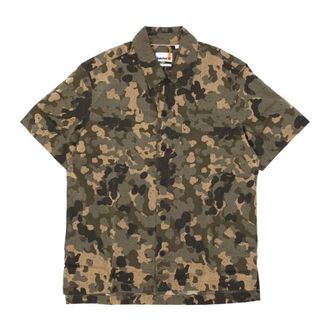 Timberland Camo Print T-shirt met korte mouwen - Heren - Korte mouwen Overhemden - Veelkleurig - M - Katoen - Overhemden