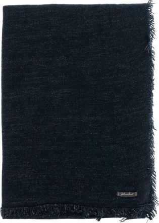 Faliero Sarti Sciarpa con bordi sfrangiati - Nero