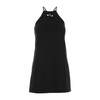 Diesel Short Dresses, female, Black, Size: 2XL Stretch Twill Mini Dress