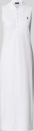 Polo Ralph Lauren Figurumspielendes Polokleid aus Baumwoll-Mix in Weiss, Gr&ouml;&szlig;e XL