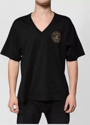 Dolce & Gabbana cotton logo v-neck short-sleeve t-shirt