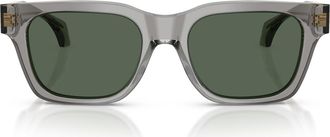 Versace 52mm Square Sunglasses in Transparent Grey /Dark Green at Nordstrom