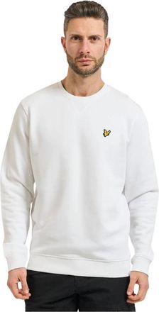 Lyle & Scott Cotton Crew Neck Sweatshirt - Heren - Sweatshirts - Wit - M - Katoen - Hoodies & sweatvesten