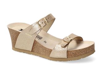 Mephisto Womens Luisa Wedge Heel Sandals In Lt Sand Havana