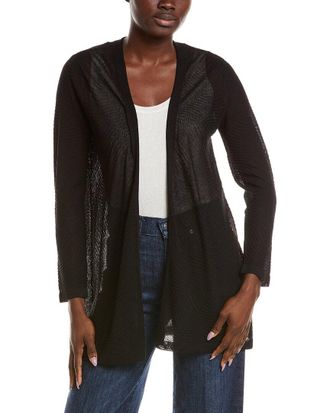 Anne Klein Semi Sheer Texture Stitch Cardigan