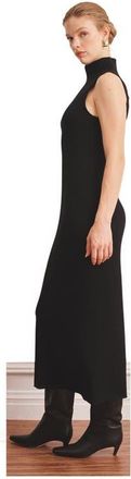 Naadam Super Fine Cashmere Sleeveless Turtleneck Dress in Black at Nordstrom, Size Xxx-Large