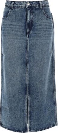 Isabel Marant Blue Solid Midi Skirt