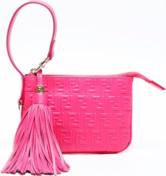 Fendi Pink Leather Pouch (Pre-Owned)