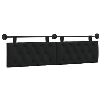 vidaXL Cabecero Colgante Negro Tela Vidaxl