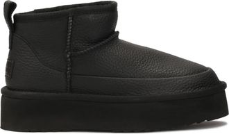 Kazar Leren sneeuwlaarzen met lage schacht - Dames - Winterlaarzen - Zwart - 41 EU - Leer - Schoenen