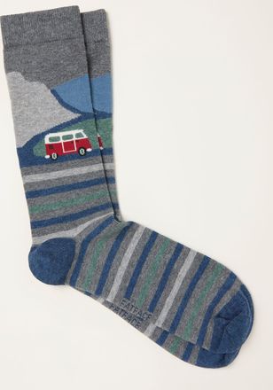 Fat Face FatFace Grey Campervan Socks