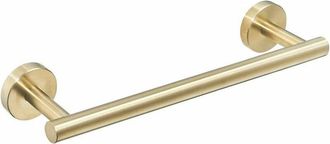 OEM Toallero De Pared Para Ba&ntilde;o, Acero Inoxidable Sus304, Barra De 30 Cm, Acabado Dorado Cepillado