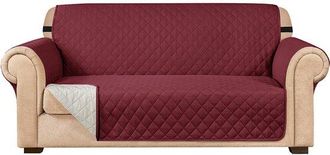 OEM Funda De Sof&aacute; Reversible - Funda Para Muebles Apta Para Mascotas Con Banda El&aacute;stica, Impermeable (burdeos)