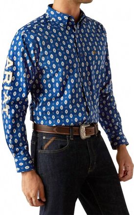 Ariat Mens Casual Series Team Shirt In Navy/white