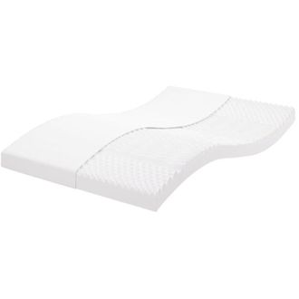 vidaXL vidaXL Materasso in Schiuma Bianco 140x190 cm 7 Zone Durezza 20 ILD