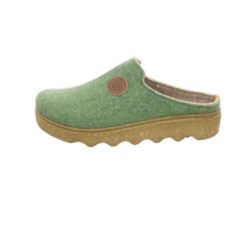 Rohde Groene damesslippers comfortabel zacht filz - Dames - Pantoffels - Groen - 37 EU - Schoenen