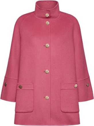 Elena Miro Dames, Mantels, Roze, Maat: XS Wol