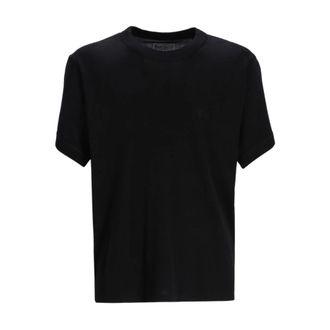 Yohji Yamamoto T-Shirts, male, Black, Size: XL Slim Short Sleeve Tee