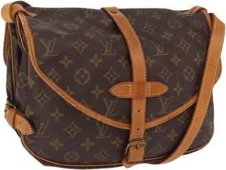 Louis Vuitton Pre-owned Vintage Canvas Cross Body Tas - Dames - Vintage Schoudertas - Bruin - ONE Size - Vintage