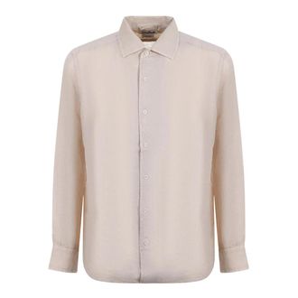 MC2 Saint Barth Pamplona Linen Shirt - Heren - Casual Overhemden - Beige - XL - Linnen - Overhemden