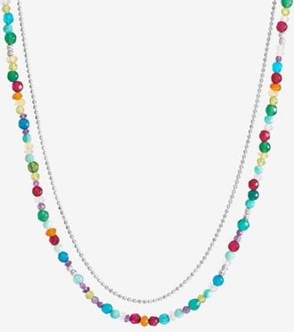Dower & Hall Tutti Frutti Orissa Necklace in Sterling Silver at Nordstrom, Size 18