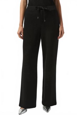 Joseph Ribkoff Drawstring Pull On Wide Leg Pants In Black