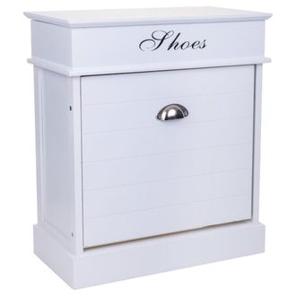 Wanderlust Deco Zapatero de madera color blanco 50x28x58h cm