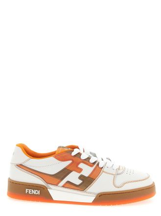 Fendi White Color Block Sneakers