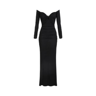 Elisabetta Franchi Gowns, female, Black, Size: M Red Carpet Dress