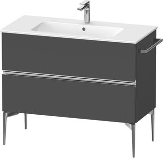 Duravit Duravit - Sivida Mueble Bajo Lavabo, 2 Cajones, Tirador Cromado