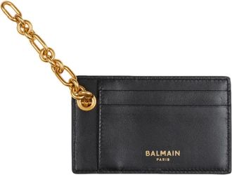 Balmain Pulse Monogram Jacquard Kaarthouder - Dames - Portefeuilles - Zwart - ONE Size - Katoen - Accessoires