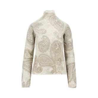 Emporio Armani Knitted sweater with Paisley print Woman S