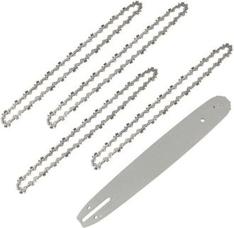 OEM [nunca Usado] Barra Gu&iacute;a De 35 Cm De Longitud Con 4 Cadenas De Motosierra, 52 Eslabones De Transmisi&oacute;n, Paso De 3/8, Calibre De 0,05 (1,3 Mm)