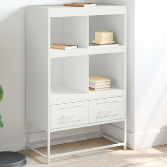 Berkfield Home Highboard White 68.5x39x111.5 cm Steel