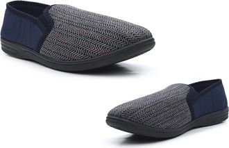Generic Mens Carpet Slippers Size 6 Boys Slippers Size 13 Mens Carpet Slipper Extra Large Slipper Extra Large Sizes Slip On Sizes 6-16 Navy 14 UK