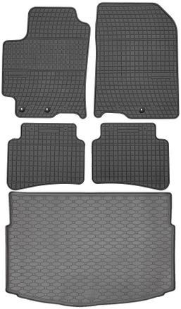 OEM Juego De Alfombrillas De Goma Para Coche Y Alfombrilla Para Maletero Para Kia Rio Iv Hatchback (2017-2023)