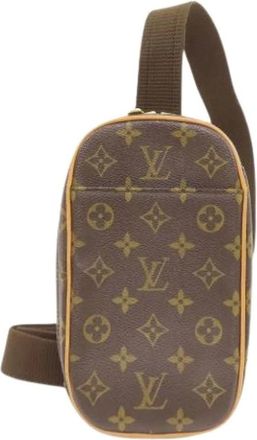 Louis Vuitton Pre-owned Cross Body Bags, female, Brown, Size: ONE SIZE Pre-owned Pochette Sling Bag