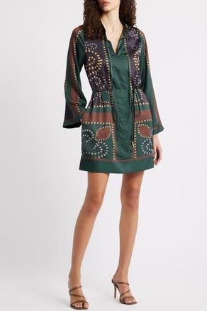 Ciebon Timber Long Sleeve Dress in Green Multi at Nordstrom Rack, Size Medium