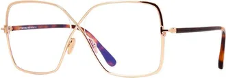 Tom Ford Ladies Black Square Eyeglass Frames FT5841-B 028