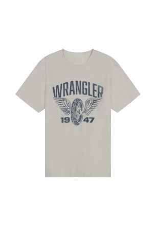 Wrangler T-Shirt WRANGLER WRANGLER T-Shirt Americana Tee, Herren, Gr. XL, weiss (wei&szlig;), Obermaterial: 100% Baumwolle CO., Shirts T-Shirt