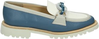 Brunate Blauwe Instappers Dames Schoenen - Dames - Loafers - Blauw - 39 EU - Leer - Schoenen