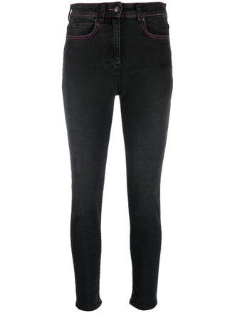Msgm Skinny jeans met tonaal stiksel - Zwart
